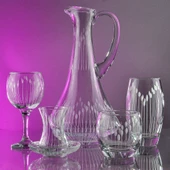 Decocia Pudgy 31 Parça 6 Kişilik  Bardak Çeyiz Seti Dik Karaflı Vega Desenli thumbnail 2