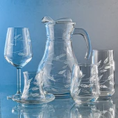 Decocia Kazaan 31 Parça 6 Kişilik  Kesme Bardak Çeyiz Seti Sürgün Desenli thumbnail 3