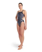 ARENA BAYAN YÜZÜCÜ MAYOSU WOMEN'S SWIMSUIT CHALLENGE BACK MARBLED 005562550 - 1