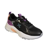 KİNETİX Kadın Beyaz Siyah Fileli Beyaz Kalın Comfort Taban Günlük Yürüyüş Spor Ayakkabı thumbnail 1