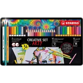 Stabilo Arty Kreatif Set 36 Renk Metal Kutu - 1