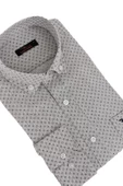 Erkek Klasik Uzun Kol Puantiyeli Gömlek BGL-ST02764 thumbnail 6