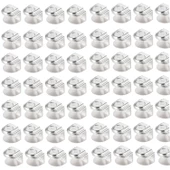 Raf Ahşap Cam Tutucu Cam Etejer Düz Metal Krom Plastik Vidalı (4 Adet) - 6