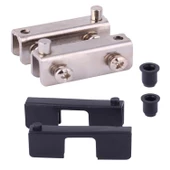 Cam Tutucu Etejer U Tipi Cam Raf Ahşap Menteşesi Nikel (4 ADET) thumbnail 5