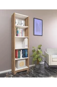 Nur Mobilya Ece 5 Raflı Kitaplık Atlantik Çam Beyaz - 1