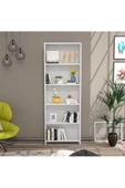 Nur Mobilya Melisa 5 Raflı Kitaplık Beyaz - 1