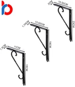 2 Adet Ferforje Raf Altı Ayağı  Siyah 11x15 cm thumbnail 6