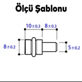 Raf Pimi Contalı Cam Ahşap Metal Tutucu Çivisi Mobilya Dolap Pimi Metal (50 ADET) thumbnail 3
