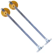 Düşer Kapak Makası Frenli Dolap Çekmece Metal 25 Cm Sessiz Açma Kapama Amortisör Piston Açık Kahve Bar (2 ADET) - 4