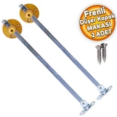 Düşer Kapak Makası Frenli Dolap Çekmece Metal 25 Cm Sessiz Açma Kapama Amortisör Piston Açık Kahve Bar (2 ADET) - 1