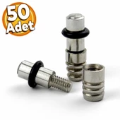 Raf Pimi Vidalı Contalı Cam Ahşap Metal Tutucu Çivisi Mobilya Dolap Pimi Metal (50 ADET) thumbnail 1