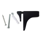 Pelikan Ayarlanabilir Etajer Cam Tutucu Ahşap Raf Tutucu Cam Etejeri Metal Vidalı Siyah (4 ADET) - 5