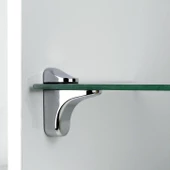 Pelikan Ayarlanabilir Etajer Cam Tutucu Ahşap Raf Tutucu Cam Etejeri Metal Vidalı Krom (4 ADET) - 3