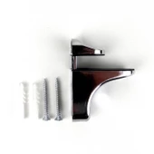 Pelikan Ayarlanabilir Etajer Cam Tutucu Ahşap Raf Tutucu Cam Etejeri Metal Vidalı Krom (4 ADET) - 5