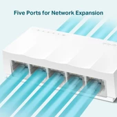 TP-LINK LS1005 5 PORT LITEWAVE MASAÜSTÜ SWITCH (PLASTİK KASA) - 3