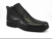 Erkek Bot Hakiki Deri İçi Tüylü Kışlık Fermuarlı 0127 - 1