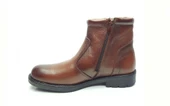 Erkek Bot Hakiki Deri İçi Tüylü Kışlık Fermuarlı - 12