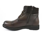 Erkek Bot Hakiki Deri İçi Tüylü Kışlık Fermuarlı - 8