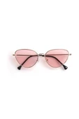 Gold Metal Çerçeveli Cat Eye Retro Açık Pembe Güneş Gözlüğü - 1