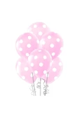 Pembe Renk Puantiyeli Balon 25 Adet - 1