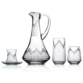 Decocia Kazaan 25 Parça  6 Kişilik Bardak Çeyiz Seti Dik Karaflı Vega Desenli thumbnail 1