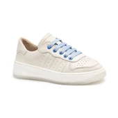 MAMMAMİA D23YA-10  YUMUŞAK DERİ KADIN SNEAKER SPOR AYAKKABI - 1
