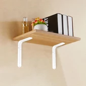 Raf Altı Ayak Raf Tutucu L Demir 16.5 x 23 cm Beyaz Montaj Aparatı (2 ADET) - 1