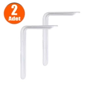 Raf Altı Ayak Raf Tutucu L Demir 23 x 29 cm Beyaz Montaj Aparatı (2 ADET) - 2