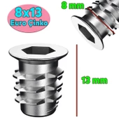 Metal Euro Dübel 8x13 M6 Çinko (50 ADET) - 2