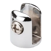 Cam Raf Tutucu Metal Yuvarlak Cam Etejer Menteşesi Krom Metal Vidalı 10 mm (4 Adet) - 4