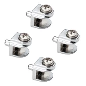 Cam Raf Tutucu Metal Cam Etejer Pimli Krom Metal Vidalı (4 Adet) - 3