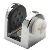 Tırnak Metal Cam Raf Tutucu Cam Etejer Menteşesi Krom Plastik Vidalı 8 mm (4 Adet) - 3