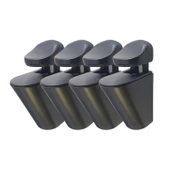 Pelikan Ayarlanabilir Etajer Cam Tutucu Ahşap Raf Tutucu Cam Etejeri Metal Vidalı Siyah (4 ADET) thumbnail 2