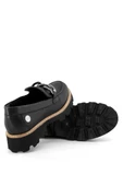 MAMMAMİA D23YA-3560 METAL TOKALI LOAFER DERİ KADIN AYAKKABI - 4