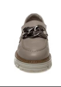 MAMMAMİA D23YA-3560 METAL TOKALI LOAFER DERİ KADIN AYAKKABI - 7