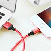 Polham 2.0A 1 MT Apple İphone Lightning Ultra Hızlı Şarj ve Data Kablosu, Akım Korumalı Halat Kablo - 3