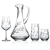 Decocia Kazaan 19 Parça 6 Kişilik  Bardak Çeyiz Seti Dik Karaflı Sürgün Desenli thumbnail 1