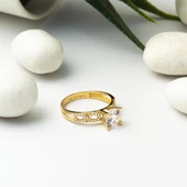 Sonsuzluk Tektaş 14 Ayar Altın Yüzük thumbnail 3