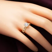 Sonsuzluk Tektaş 14 Ayar Altın Yüzük thumbnail 2