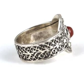 925 Ayar Gümüş Akik Taşlı Telkari Yüzük thumbnail 3