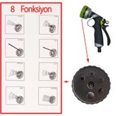 Otomatik 8 Fonksiyonlu Bahçe Sulama Tabancası Tetikli Ayarlı Tabanca - 2