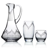 Decocia Pudgy 25 Parça 12 Kişilik  Bardak Seti Dik Karaflı Vega Desenli thumbnail 1