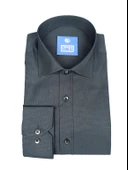 Cengiz İnler Standart Yaka Baklava Armür Desen Slim Fit Erkek Pamuk Gömlek - 8
