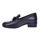 MAMMAMİA D23YA-3700 TOPUKLU DERİ LOAFER KADIN AYAKKABI - 5