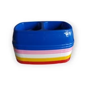 Plastik Ikili Mama Kabı Ve Su Kabı Karma Renklerde 1 Adet - 3