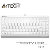 A4 Tech FK11 Q USB Kablolu MM Mini Klavye Beyaz - 1