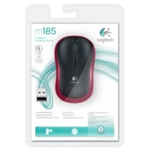 Logitech M185 Kablosuz Mouse Kırmızı 910-002237 - 1