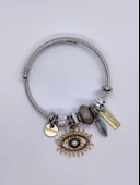 Gümüş Renk Göz Detaylı Pandora Charm Bileklik - 3
