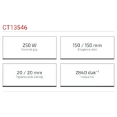 Crown CT13546 Taşlama Motoru Taş Motoru Makinesi 150 mm 250 W - 3