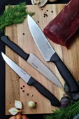 Stevig Cut 4 Chef's Kitchen Şef ve Sebze Bıçak Seti 17,5 Cm 15 Cm ve 12,5 Cm ST-400.001 - ST-400.002 - ST-400.003 - 4